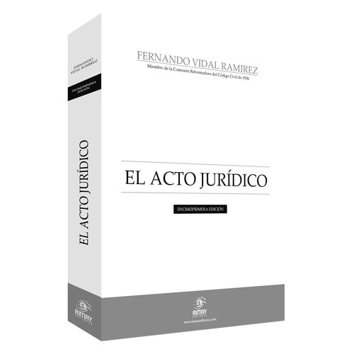 acto jurídico Fernando Vidal Ramírez libro